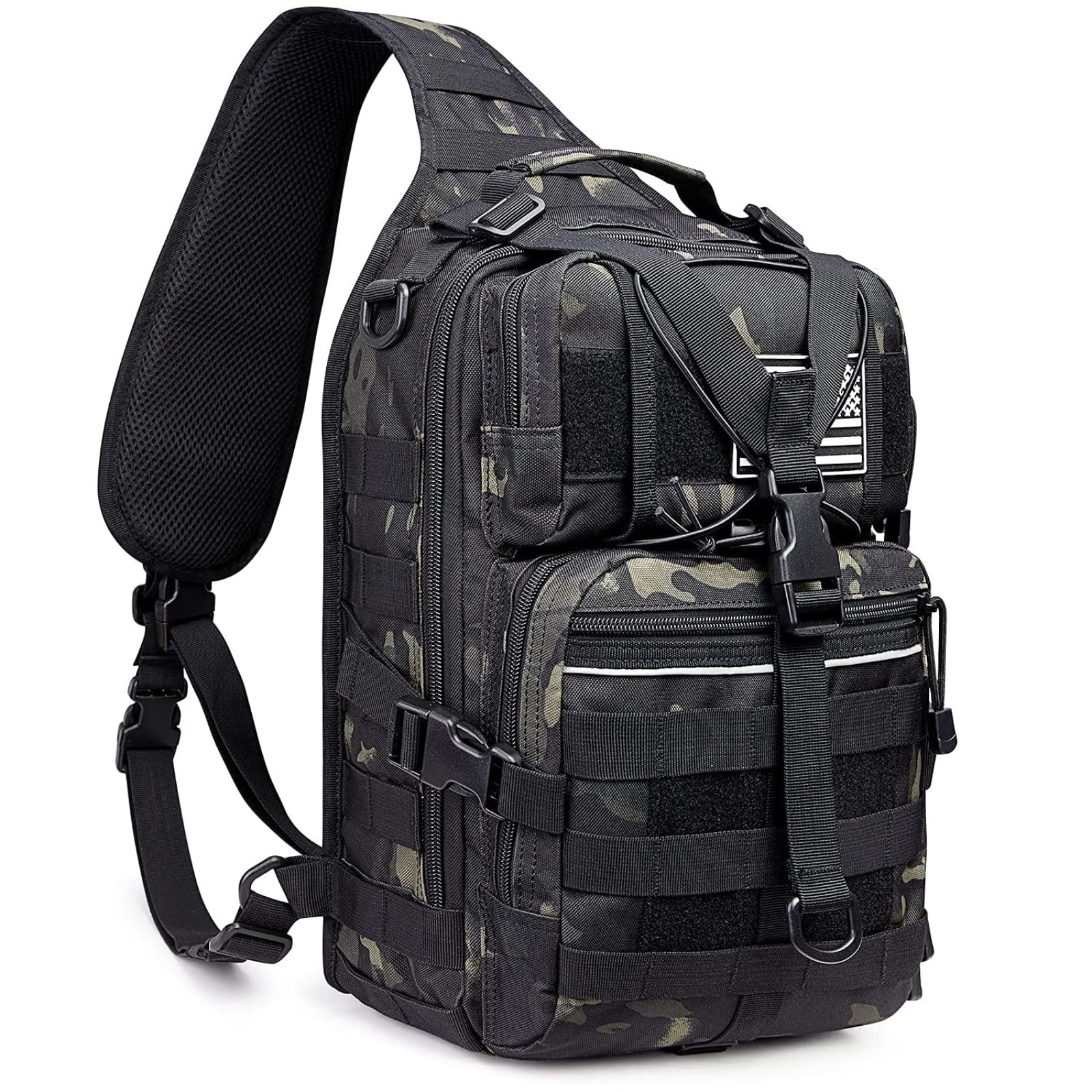 G4Free - G4Free Tactical Sling Backpack Big Molle EDC Assault Range Bag Pack Military Style for Concealed Carry -D02V676C