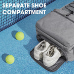 G4Free - G4Free Tennis Backpack Holds 4 Rackets with Shoe Compartment -TN24B327B