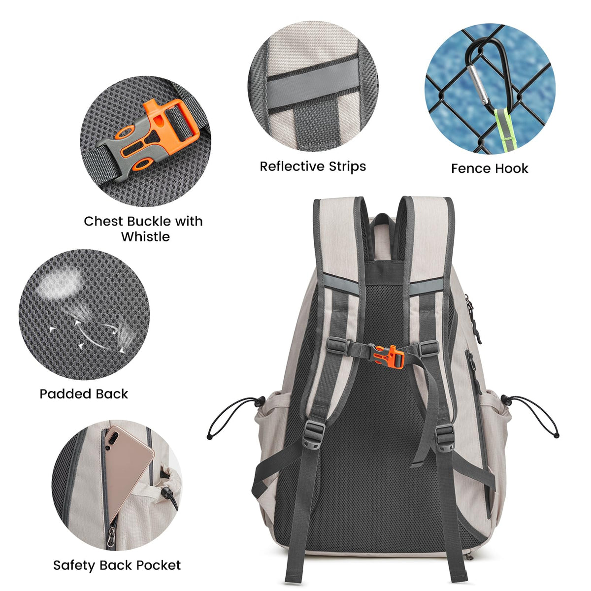 G4Free - G4Free Tennis Backpack Holds 4 Rackets with Shoe Compartment -TN24B327B