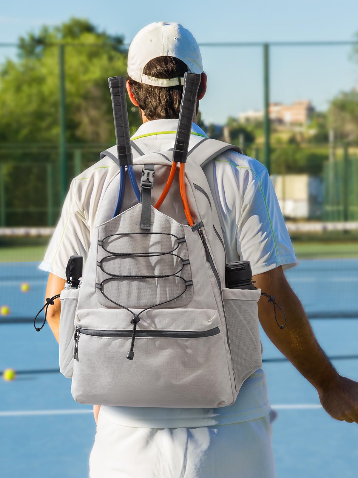 G4Free - G4Free Tennis Backpack Holds 4 Rackets with Shoe Compartment -TN24B327B