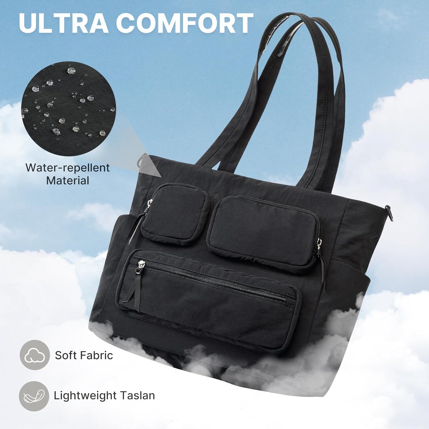 G4Free - G4Free Tote Bag, Lightweight Work Bag with 15" Laptop Pocket -TN25B533C