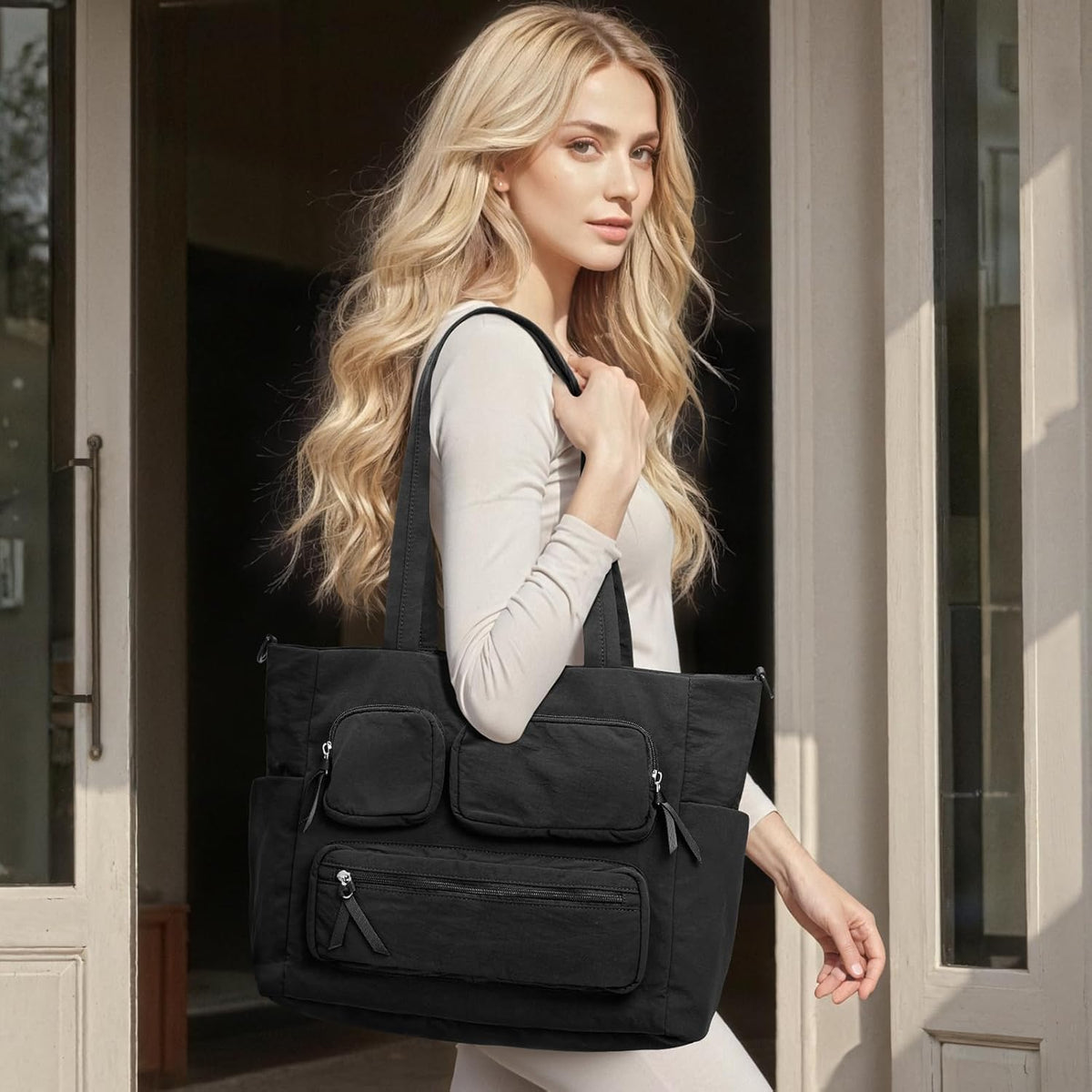 G4Free - G4Free Tote Bag, Lightweight Work Bag with 15" Laptop Pocket -TN25B533C