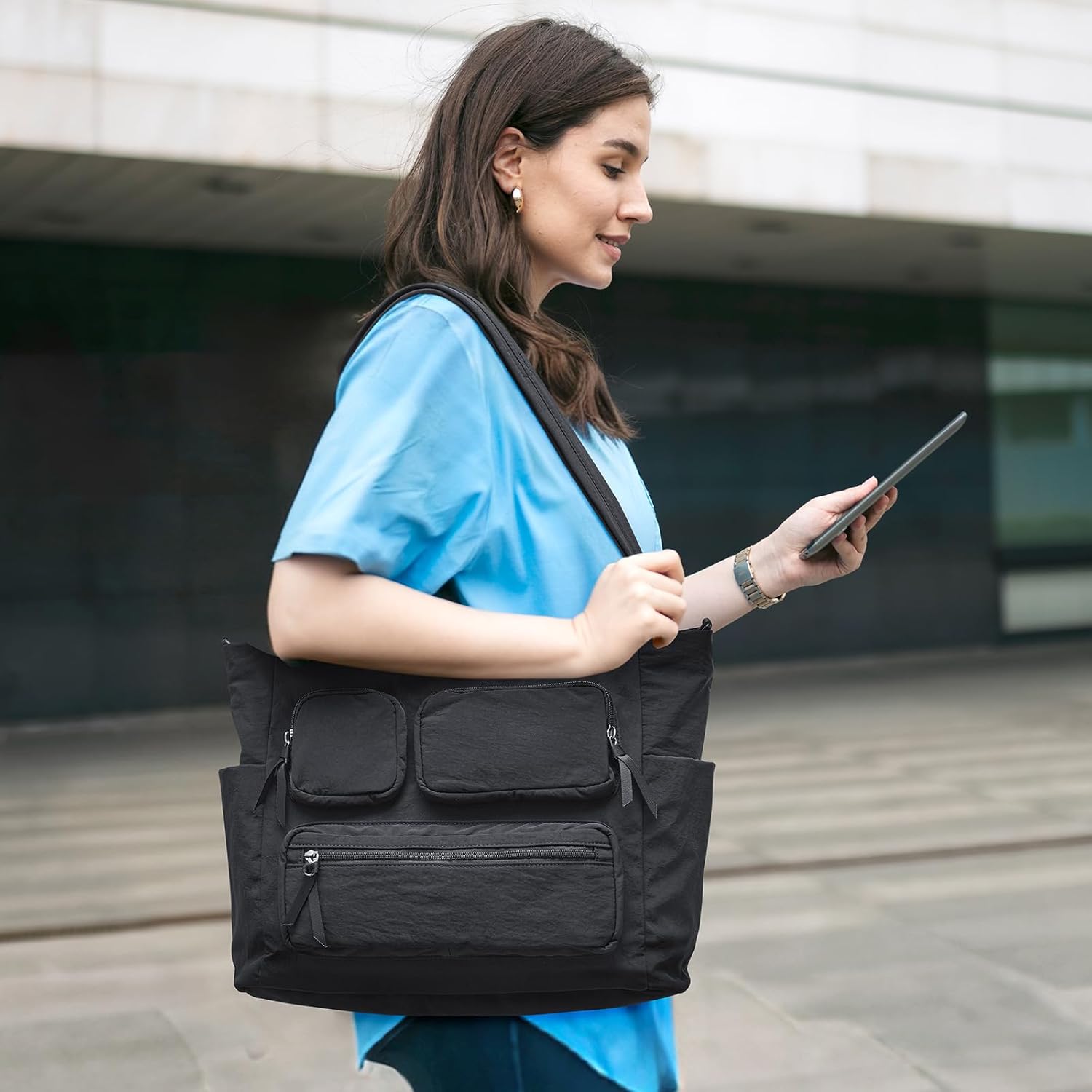 G4Free - G4Free Tote Bag, Lightweight Work Bag with 15" Laptop Pocket -TN25B533C