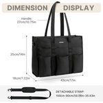 G4Free - G4Free Tote Bag, Multi-Compartment Large Capacity with Zipper Top Handle -TN24B476B