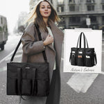 G4Free - G4Free Tote Bag, Multi-Compartment Large Capacity with Zipper Top Handle -TN24B476B