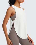 G4Free - G4Free UPF 50+ High Neck Loose Fit Side Slit Muscle Tank -GF26L990A001A-S