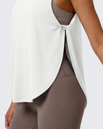 G4Free - G4Free UPF 50+ High Neck Loose Fit Side Slit Muscle Tank -GF26L990A001A-S