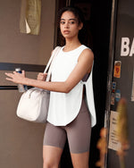 G4Free - G4Free UPF 50+ High Neck Loose Fit Side Slit Muscle Tank -GF26L990A001A-S