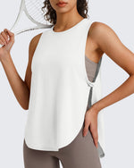 G4Free - G4Free UPF 50+ High Neck Loose Fit Side Slit Muscle Tank -GF26L990A001A-S