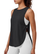 G4Free - G4Free UPF 50+ High Neck Loose Fit Side Slit Muscle Tank -GF26L990A001A-S