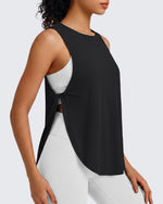 G4Free - G4Free UPF 50+ High Neck Loose Fit Side Slit Muscle Tank -GF26L990A001A-S