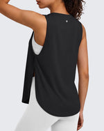 G4Free - G4Free UPF 50+ High Neck Loose Fit Side Slit Muscle Tank -GF26L990A001A-S