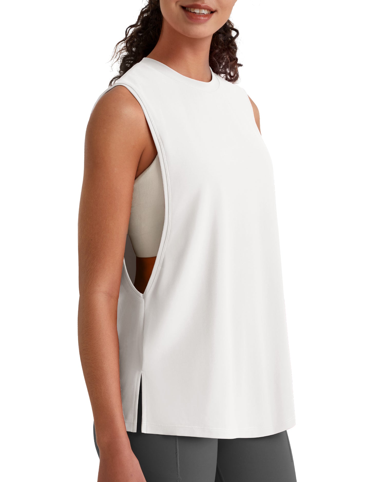 G4Free - G4Free UPF 50+ Loose Fit Muscle Tank -GF26L948A001F-XS
