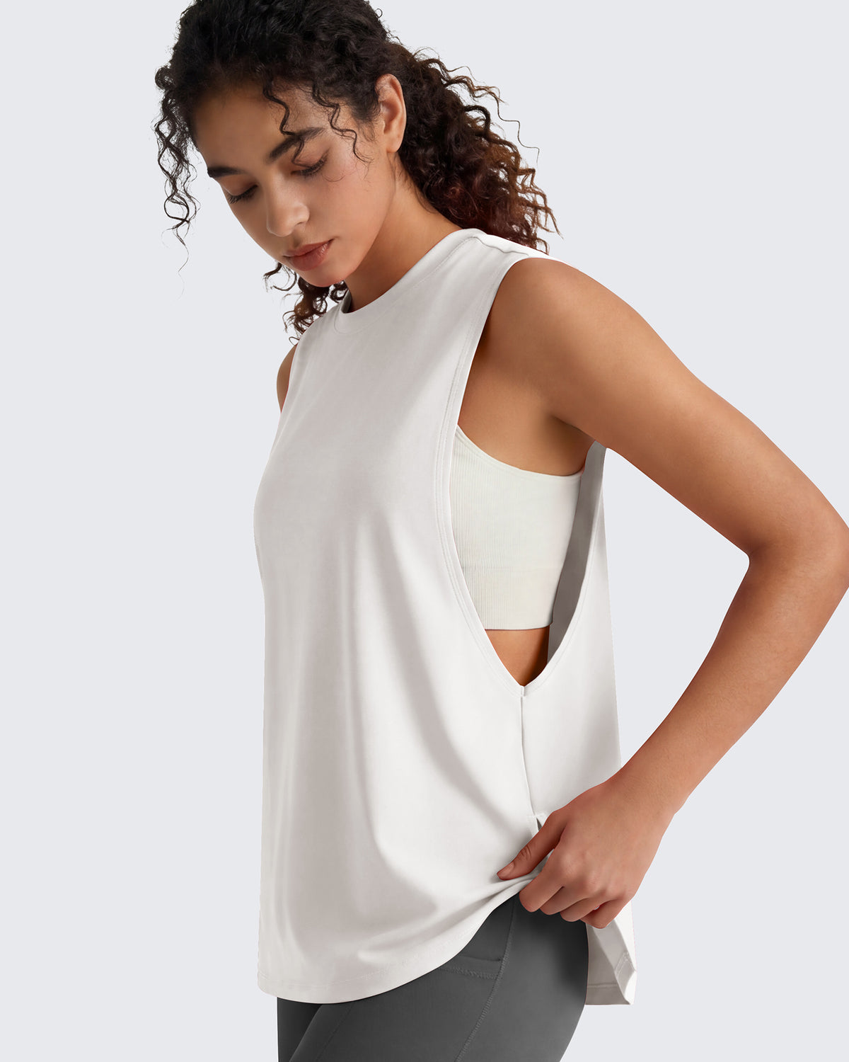 G4Free - G4Free UPF 50+ Loose Fit Muscle Tank -GF26L948A001F-XS