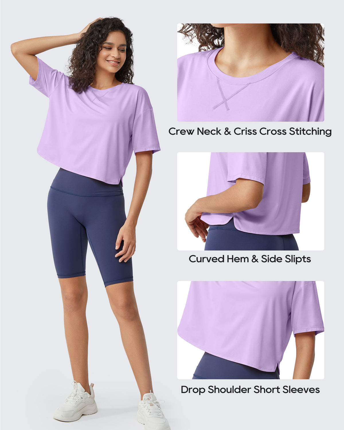 G4Free - G4Free UPF 50+ Quick Dry Boxy Crop Tee -GF25K466AA-S