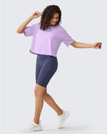 G4Free - G4Free UPF 50+ Quick Dry Boxy Crop Tee -GF25K466AA-S