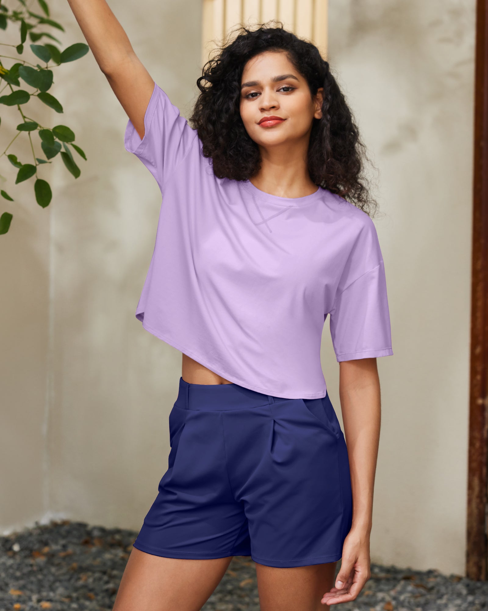 G4Free - G4Free UPF 50+ Quick Dry Boxy Crop Tee -GF25K466AA-S