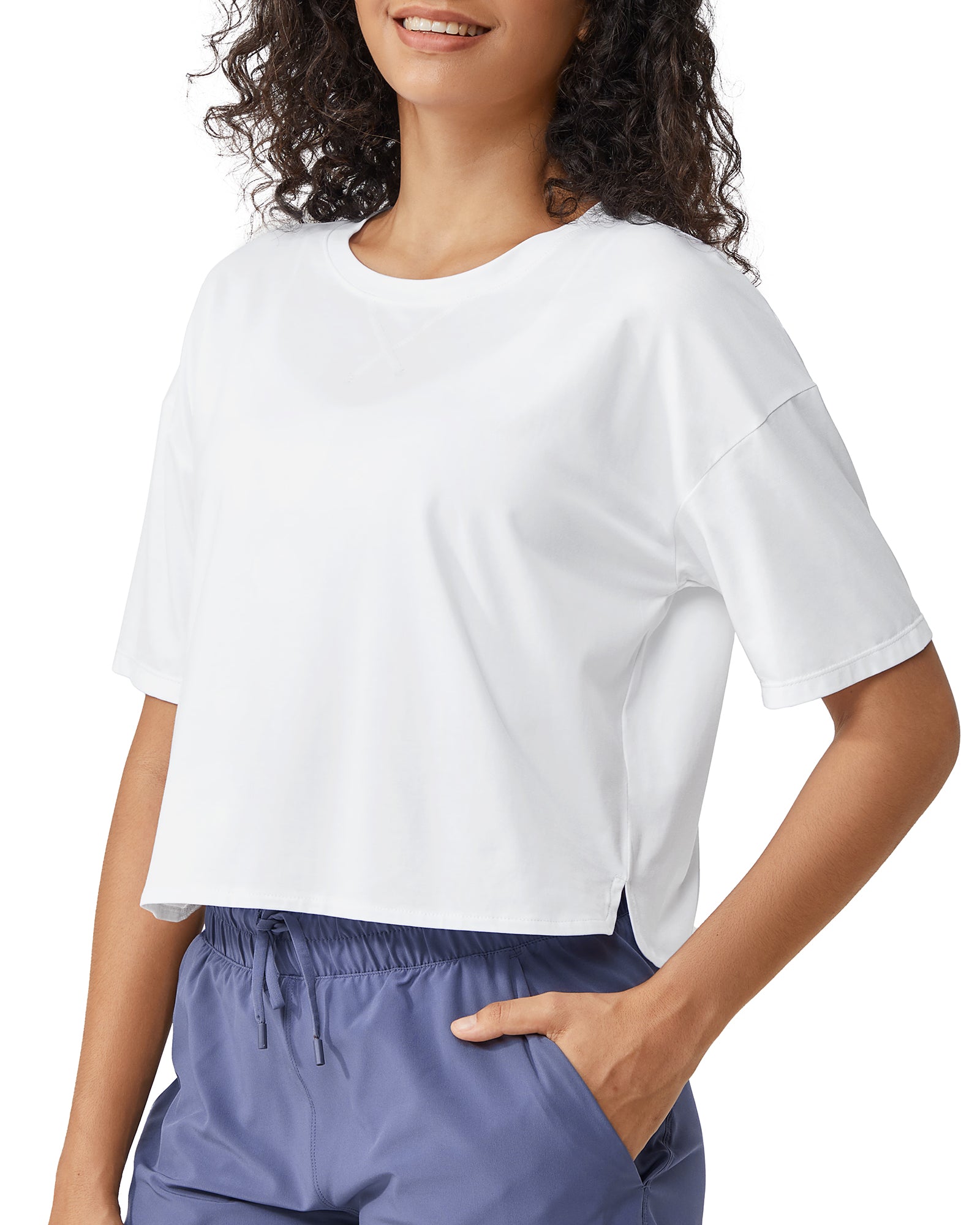 G4Free - G4Free UPF 50+ Quick Dry Boxy Crop Tee -GF25K466BA-S