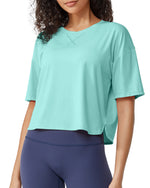 G4Free - G4Free UPF 50+ Quick Dry Boxy Crop Tee -GF25K466DA-S
