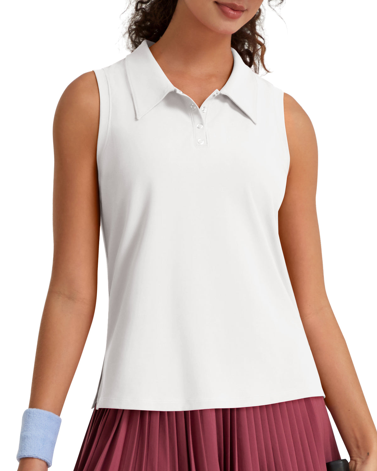 G4Free - G4Free UPF 50+ Sleeveless Golf Polo with Side Slit – Quick Dry -GF26L973A001A-S