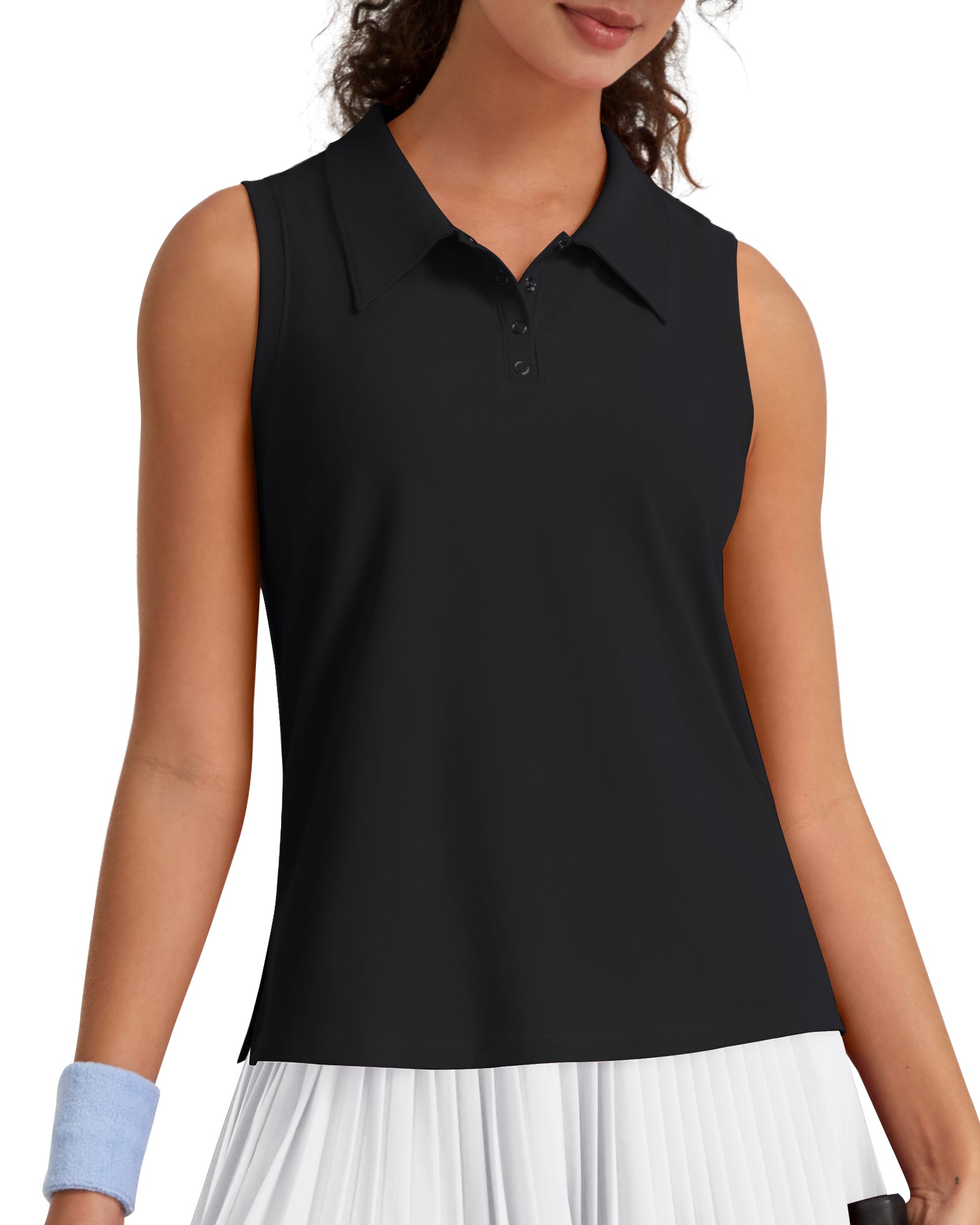 G4Free - G4Free UPF 50+ Sleeveless Golf Polo with Side Slit – Quick Dry -GF26L973A001A-S