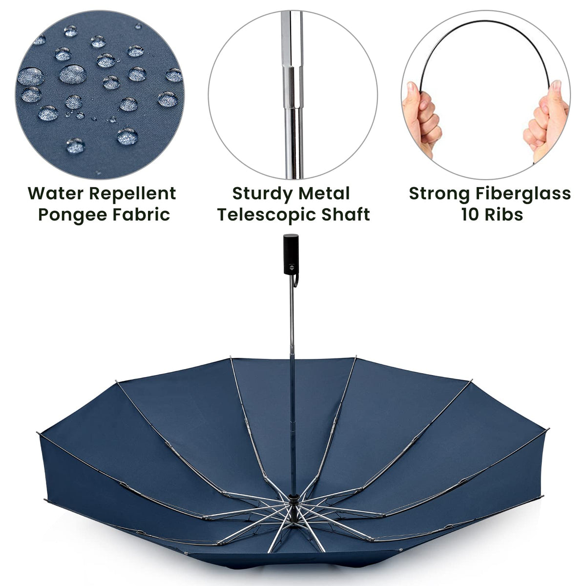 G4Free - G4Free UPF 50+ UV Protection 54 Inch Large Reverse Travel Umbrella -NT21A010B