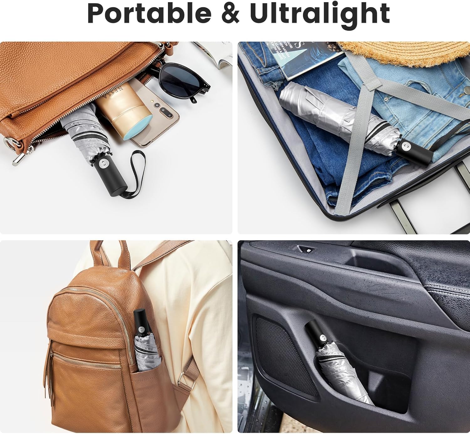 G4Free - G4Free Ultralight UPF 50+ UV Double Canopy Slim Small Portable Automatic -TN24A427C