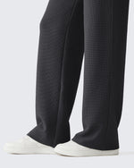G4Free - G4Free Waffle Wide Leg Pull On Dress Pants High Waisted Stretchy -GF26J871A001A-S
