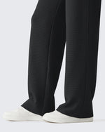 G4Free - G4Free Waffle Wide Leg Pull On Dress Pants High Waisted Stretchy -GF26J871A001A-S