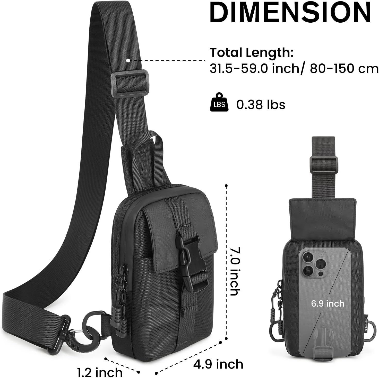 G4Free - G4Free Waterproof Mini Crossbody Sling Bag -TN25B509A