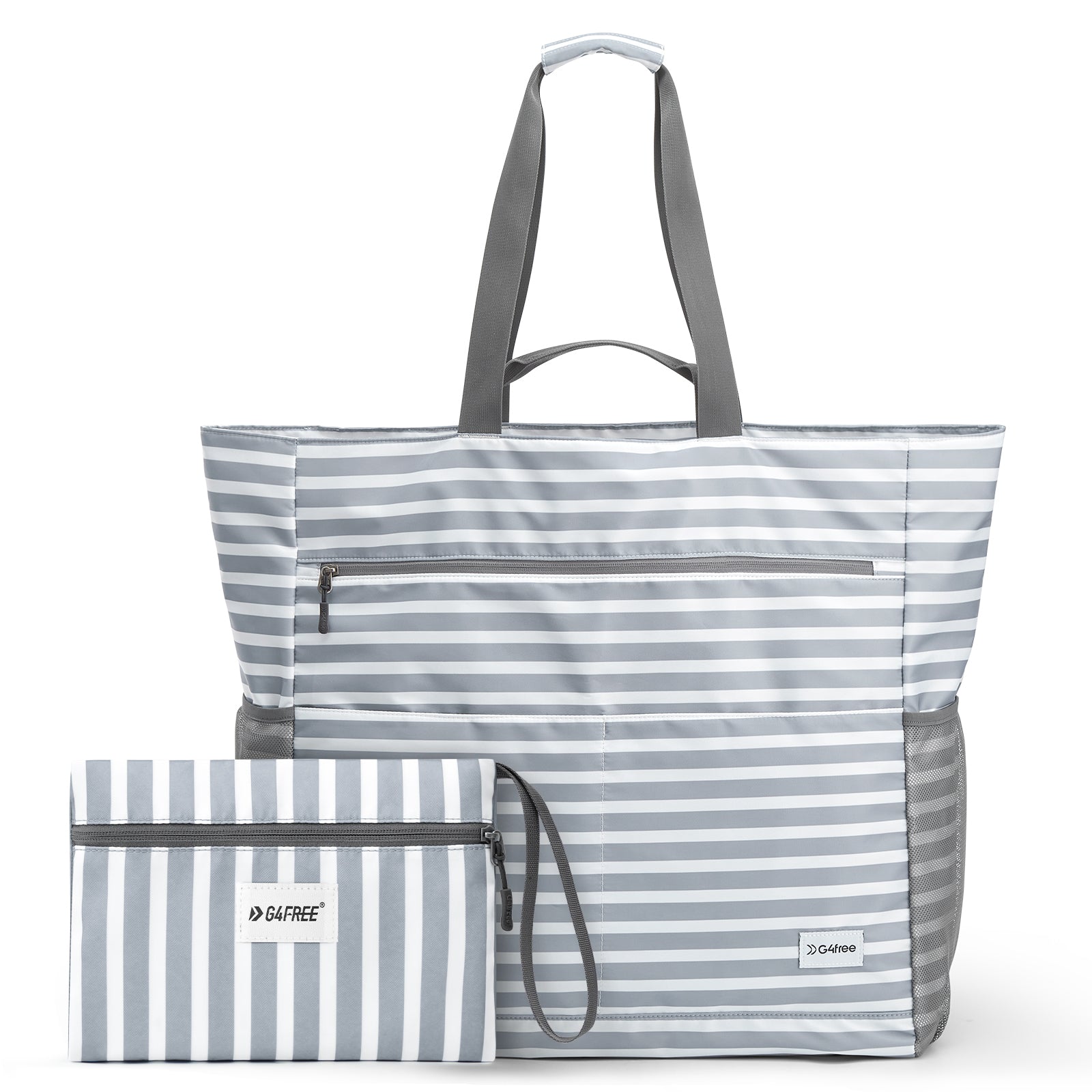 G4Free - G4Free Waterproof Sandproof Beach Tote Bag for Women Large Capacity Foldable -TN25B553C