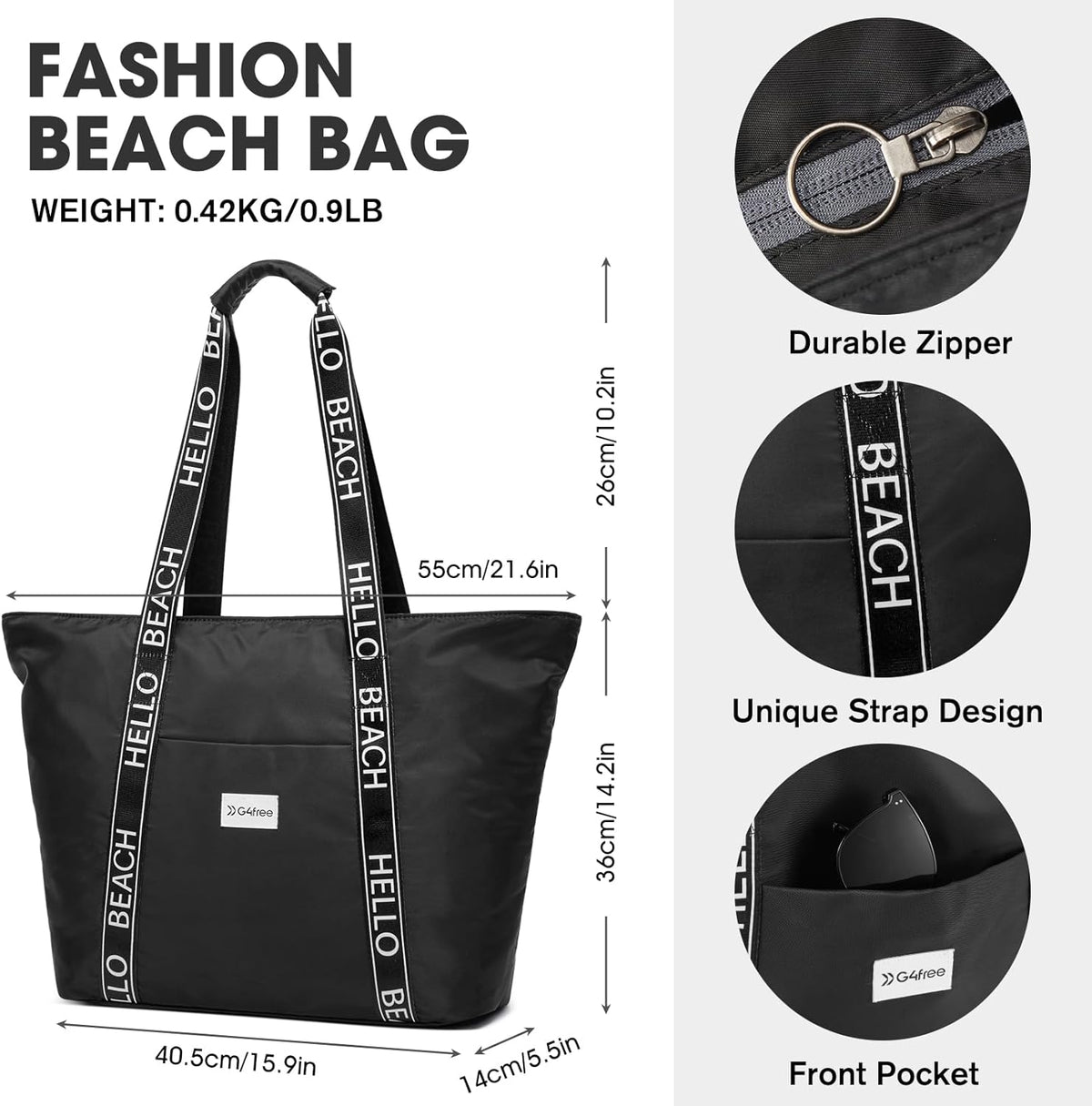 G4Free - G4Free Waterproof Women Personalized Strap Tote Bag -TN24B344B