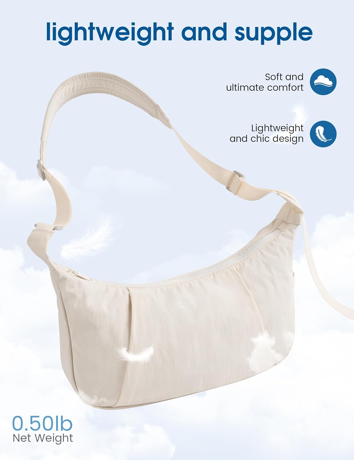 G4Free - G4Free Women Crescent Purse Crossbody Shoulder Handbag -TN24B442B