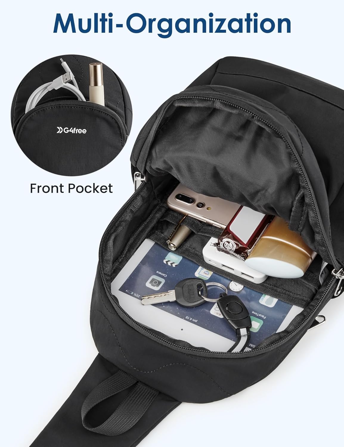 G4Free - G4Free Women Crossbody Casual Sling Chest Backpack -TN24B440B