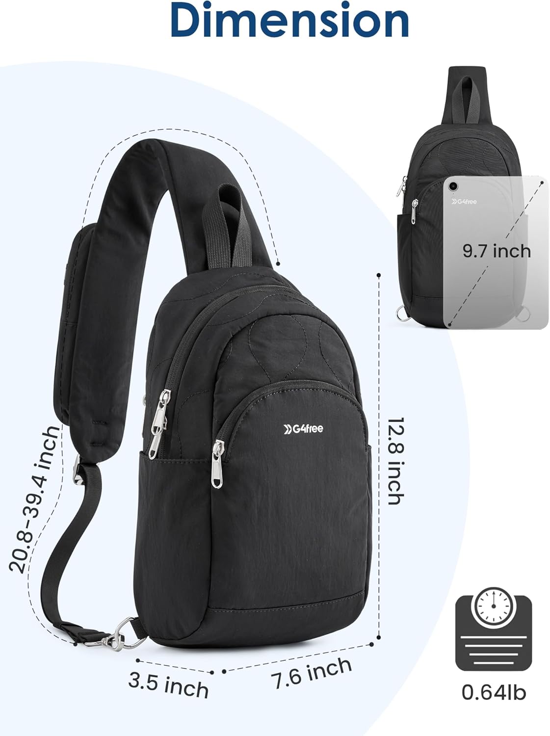 G4Free - G4Free Women Crossbody Casual Sling Chest Backpack -TN24B440B