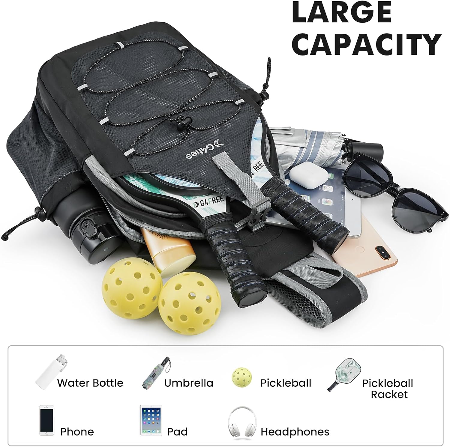 G4Free - G4Free Women Pickleball Sports Sling Bag -TN24B365A