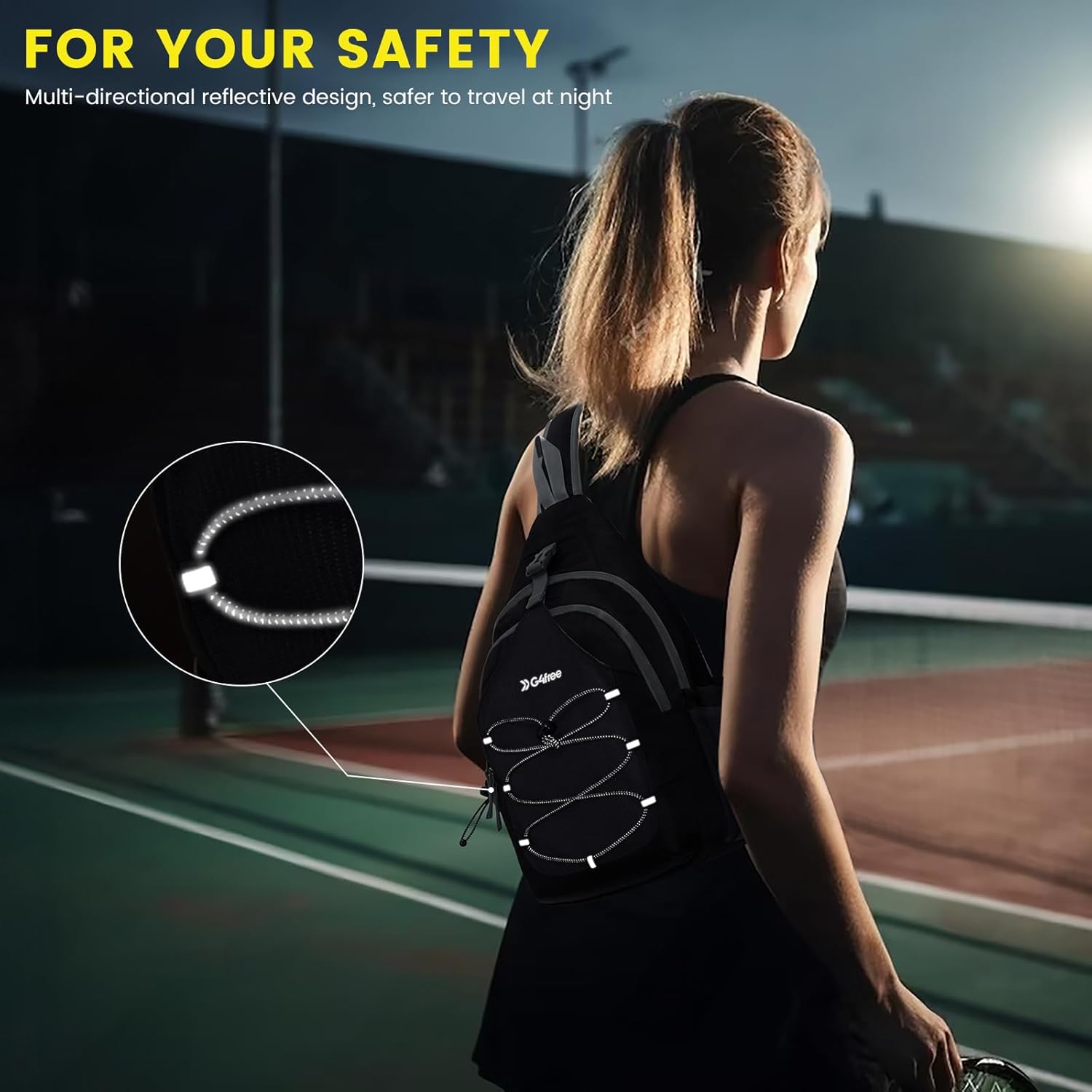 G4Free - G4Free Women Pickleball Sports Sling Bag -TN24B365A