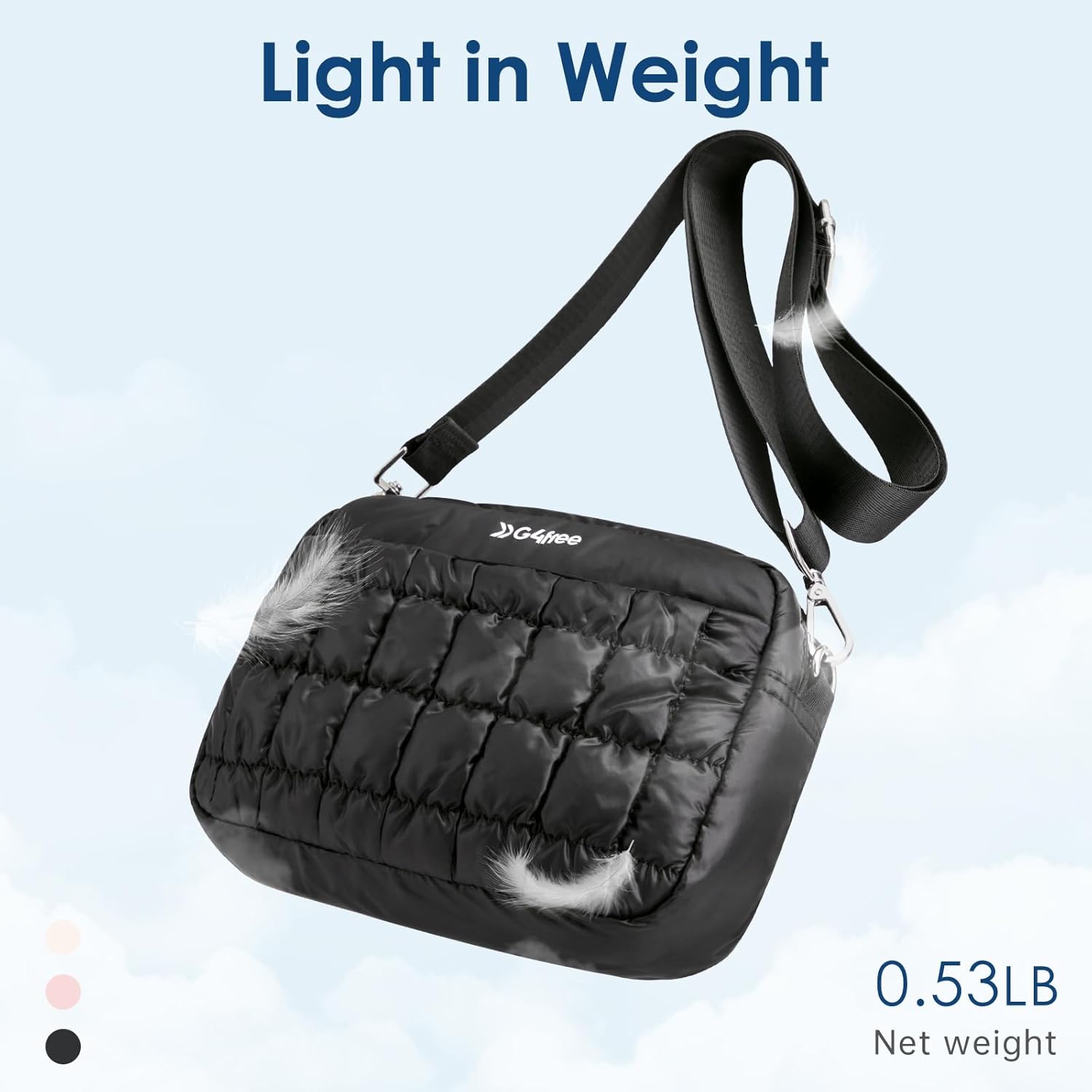 G4Free - G4Free Women Quilted Clutch Puffer Crossbody Bag -TN24B445A