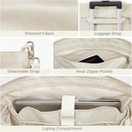 G4Free - G4free Large Zipper Canvas Tote Bag With Laptop Sleeve -TN24B474B