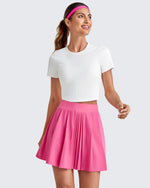 G4Free - High-Rise Pleated A Line Athletic Skorts -GF25H413DA-S