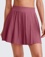 G4Free - High-Rise Pleated A Line Athletic Skorts -GF25H413DA-S