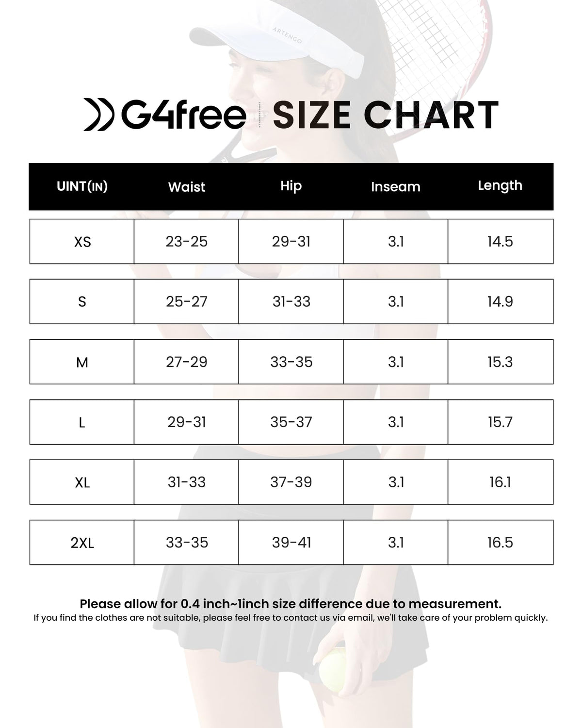 G4Free - High-Waist Pleated Casual Skorts 15'' -GF23H114AF-XS