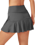G4Free - High-Waist Pleated Casual Skorts 15'' -GF23H114MF-XS