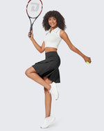 G4Free - High-Waist Pleated Casual Skorts 20'' -GF24H211BA-S