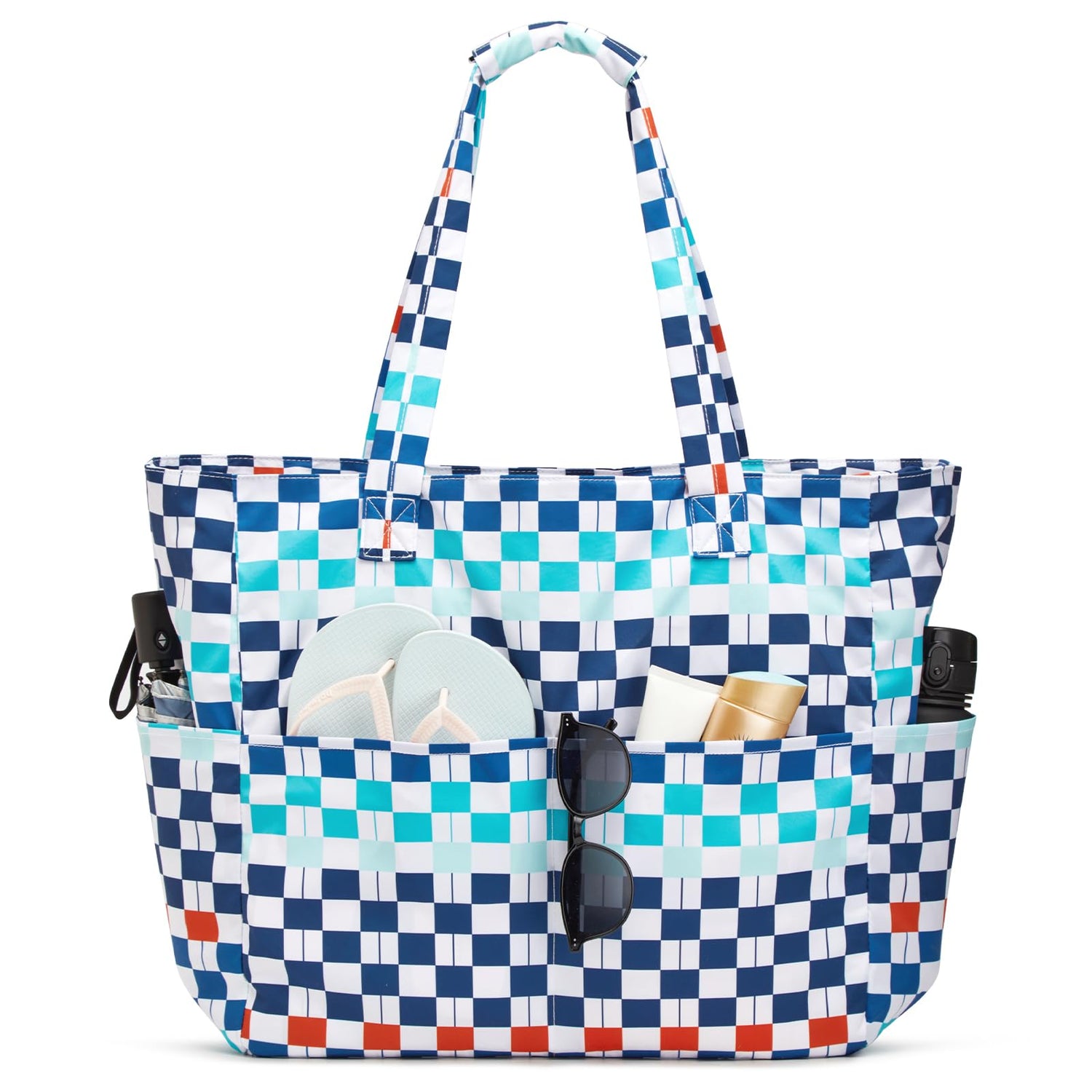 G4Free - Large Foldable Waterproof Sandproof Beach Tote Bag with Zipper -TN25B596B