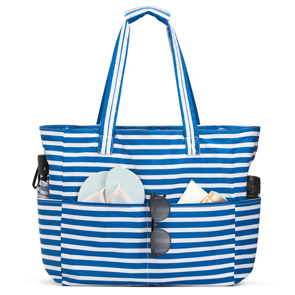 G4Free - Large Foldable Waterproof Sandproof Beach Tote Bag with Zipper -TN25B596C