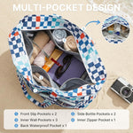G4Free - Large Foldable Waterproof Sandproof Beach Tote Bag with Zipper -TN25B596D