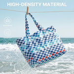 G4Free - Large Foldable Waterproof Sandproof Beach Tote Bag with Zipper -TN25B596D