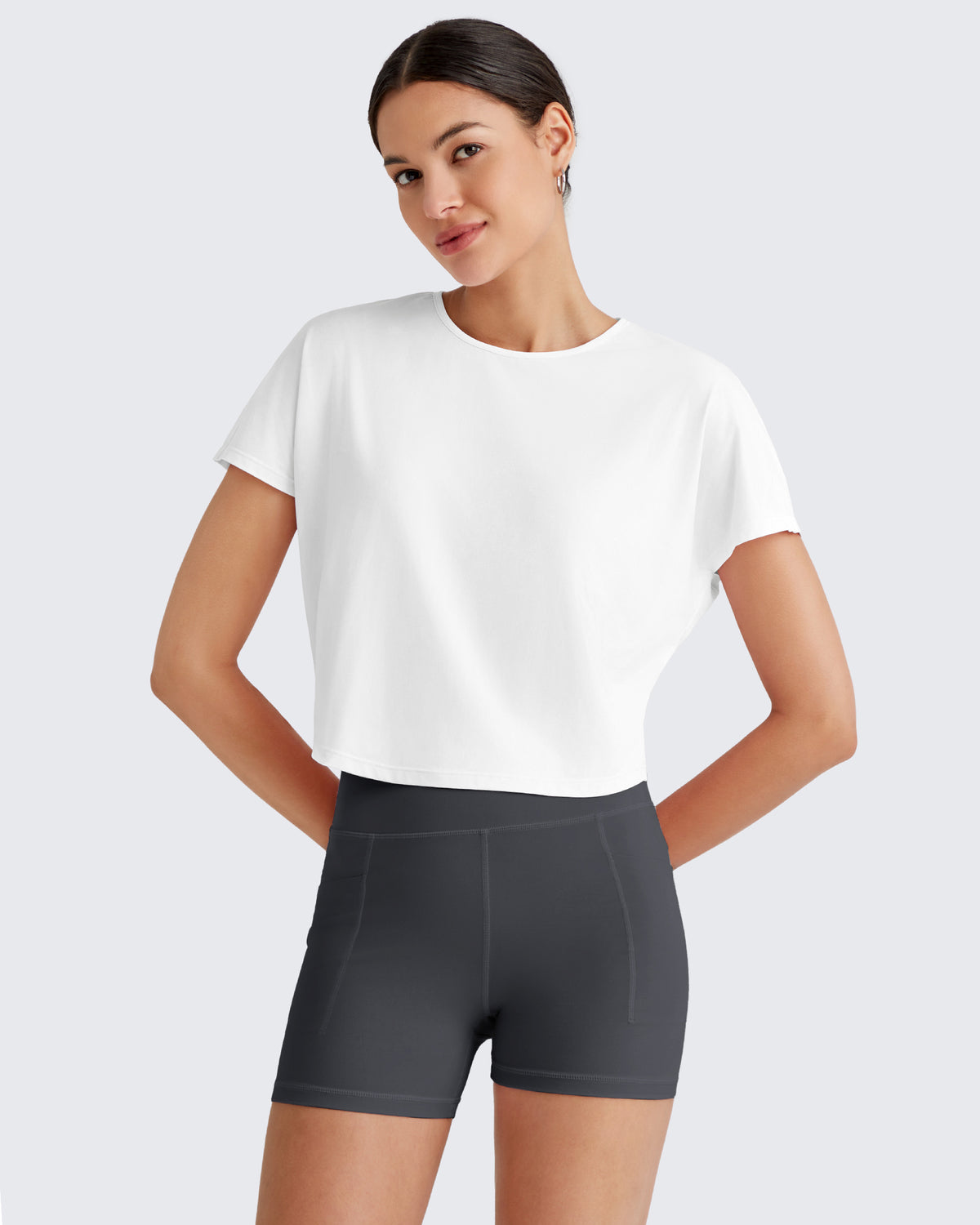 G4Free - Lightbreeze Batwing Sleeve Workout Tops -GF25K343BA-S