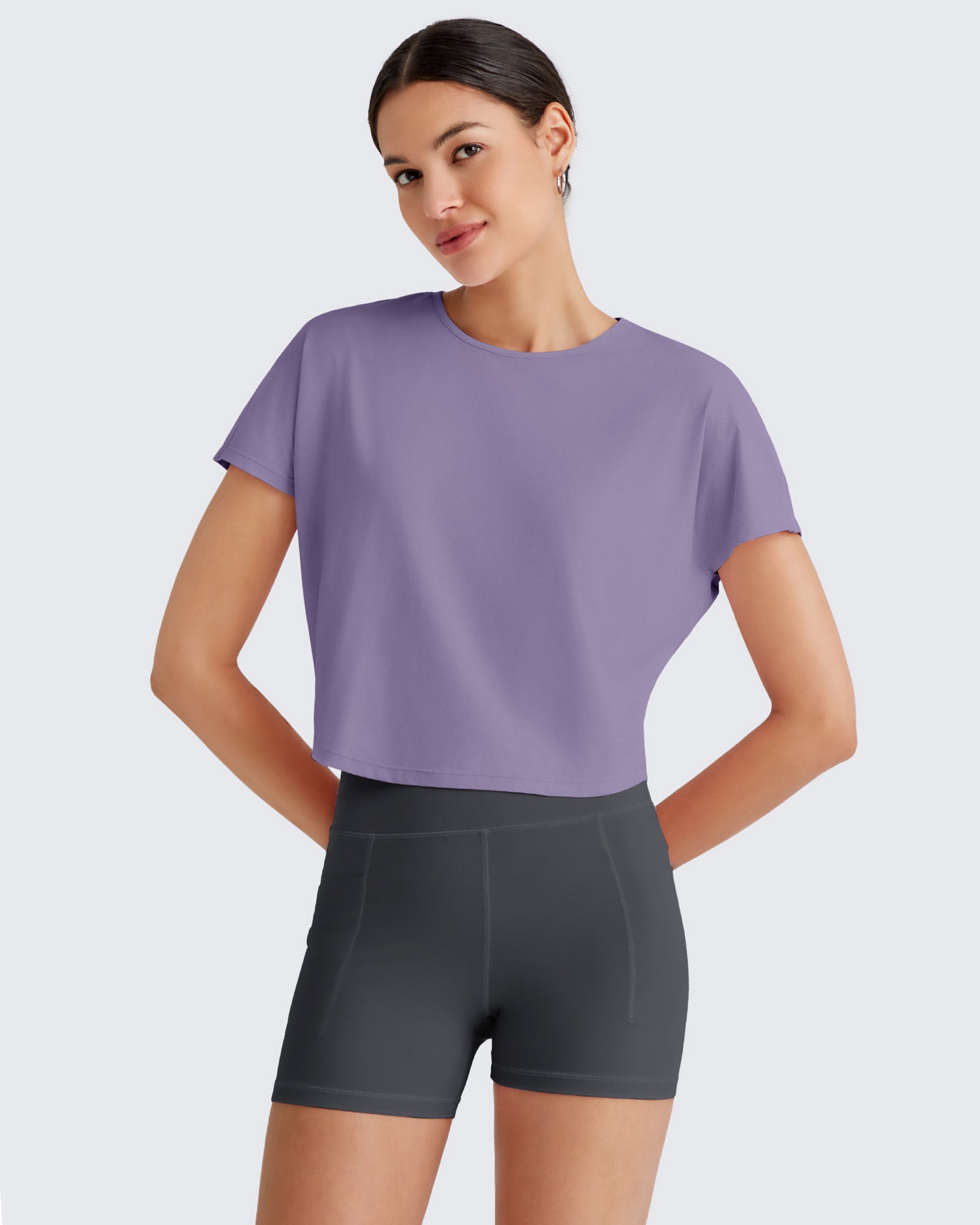 G4Free - Lightbreeze Batwing Sleeve Workout Tops -GF25K343DA-S